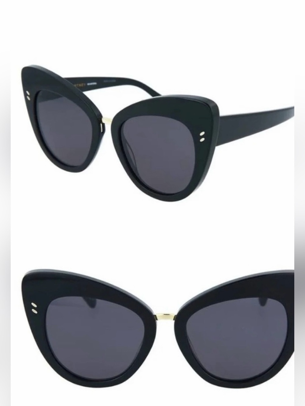 Stella McCartney Black Oversized Cat-Eye Sunglasses SC0037S EUC